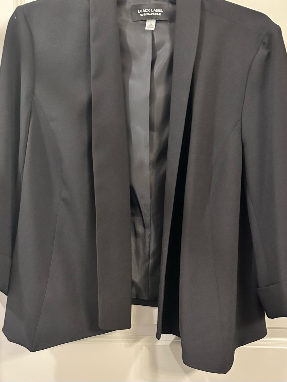 Women's Black Open Front Blazer